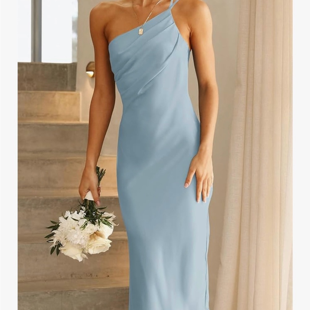 NWT BLUE GREY maxi Slip Dress. Sz small.